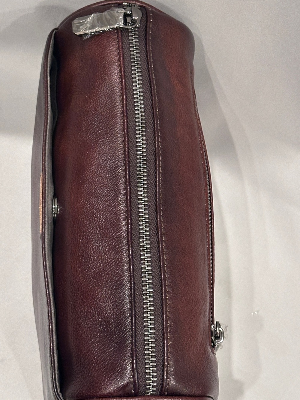 Coolcy Genuine Leather Coffee Brown Crossbody Bag w/ 2 Straps - Picture 13 of 16